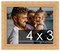 4x3 Natural Modern Bamboo Picture Frame - UV Acrylic, Foam Board Backing, Hanging Hardware